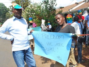 Представители ЛГБТ-сообщества Кении на демонстрации в Найроби
